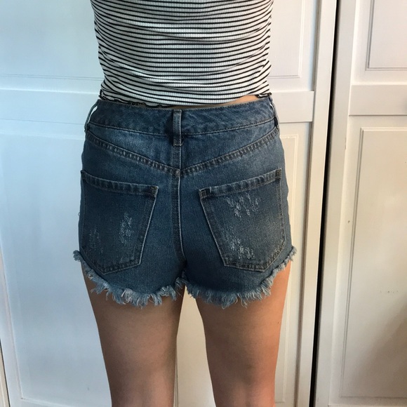 Highway Jeans High Waist Ripped Jean Shorts - Picture 5 of 5